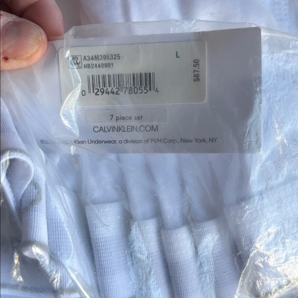 Calvin Klein Men's Cotton Classics 7-Pack Boxer Brief Large White